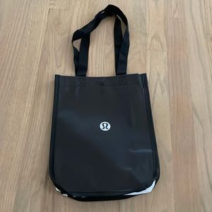 3 for $15! Lululemon Shopping Bag Black and White logo Smallest Size Tote